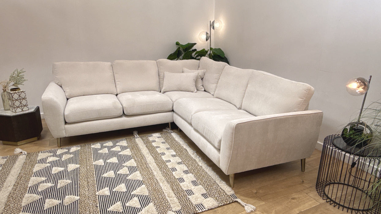 Sofology Hackney Fabric 2 Corner 2 Sprung Seats in Lifestyle Plush Chenille Mist
