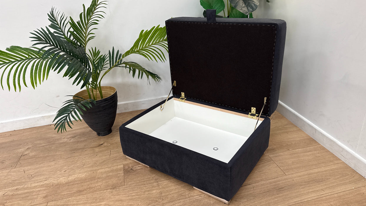 DFS Freya Storage Footstool in Black