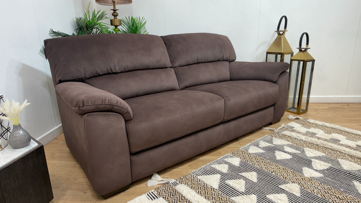 Sofology Santina Fabric 3 Seater in Lifestyle Mottled Dark Chocolate