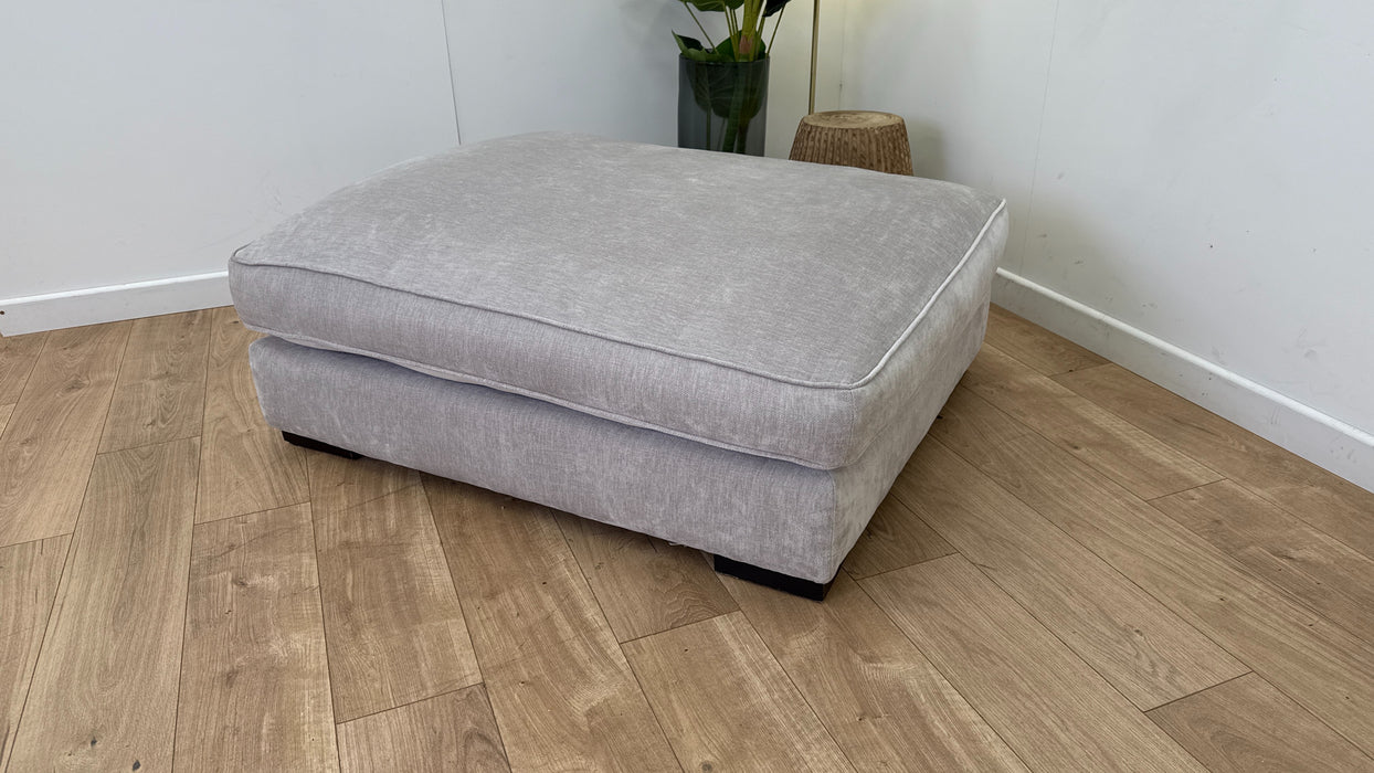 Sofology Laurent Fabric Footstool in charcoal All Over