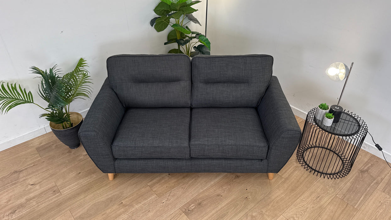 Hetty 2 Seater - Fabric Sofa - Linoso Charcoal