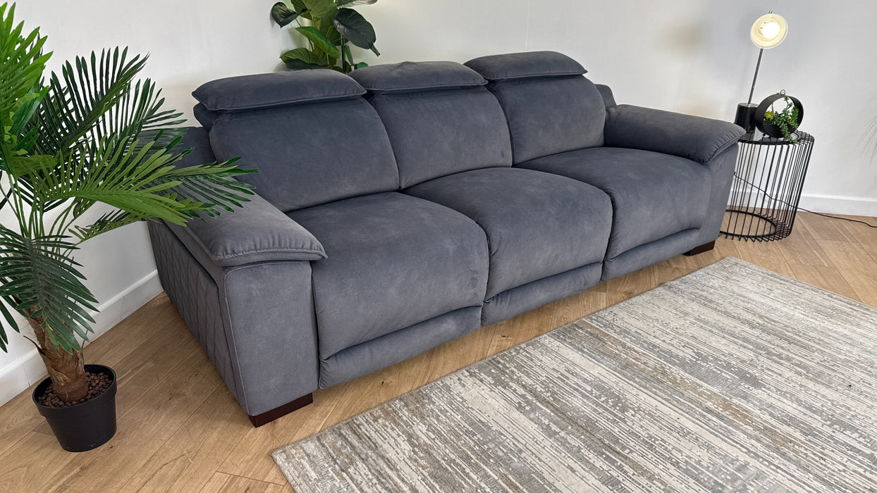 Sofology The Benz 3 Seater Sofa in Lifestyle Flecked Fabric Charcoal