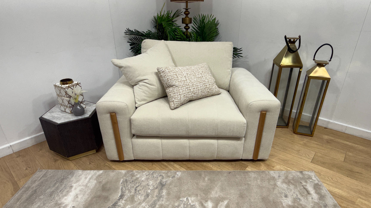 Sofology Soho Fabric Loveseat in Micro Boucle Natural