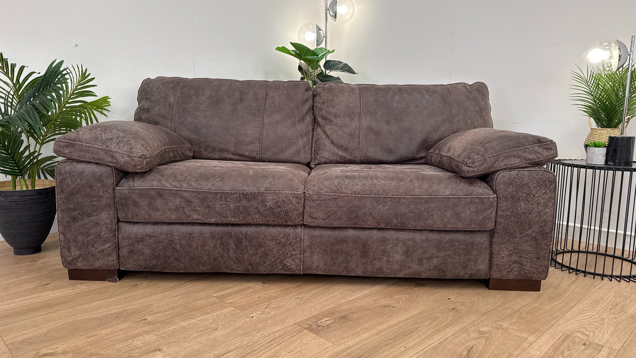 Linara 2 Seater - Leather Sofa - Utah Brown