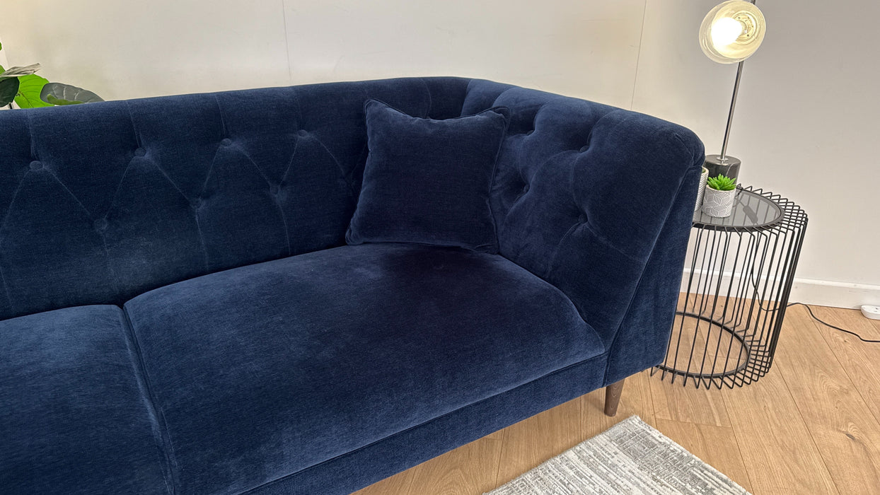 Bridgerton 4 Seater Sofa - Fabric - Navy All Over