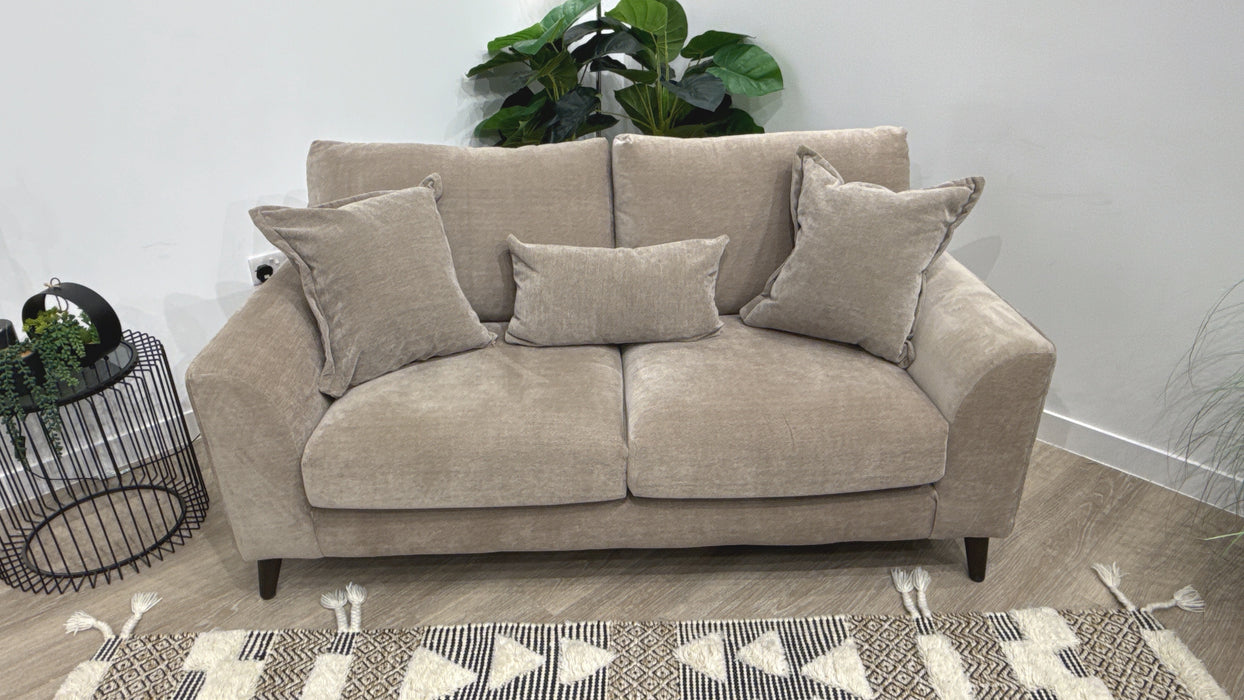 Sofology Mayfair Fabric 2 Seater Foam Seats in Soft Chenille Wicker