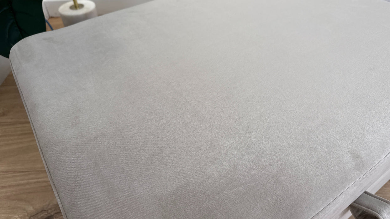 Sofology The Strand Footstool in Matt Velvet Stone All Over