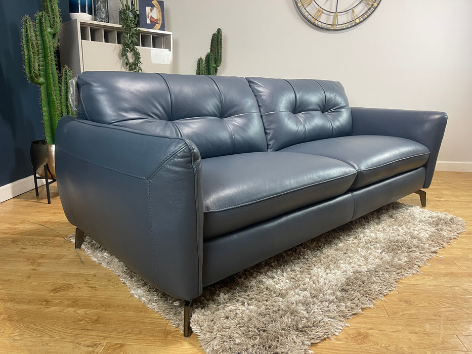 Mimi 3 Seater Sofa Soft Sheen Smoke Leather (WA2)