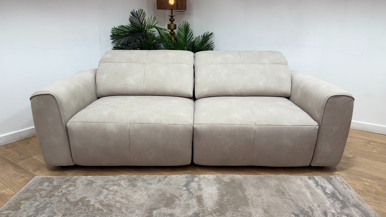 Sofology Riviera Fabric 3 Seater Motion Chaise in Lifestyle Flecked Ivory