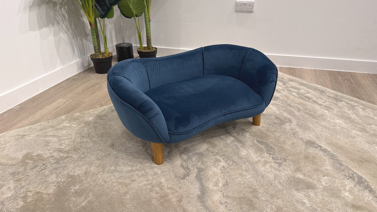 Sofology Perle Fabric Large Dog Sofa in Plush Teal