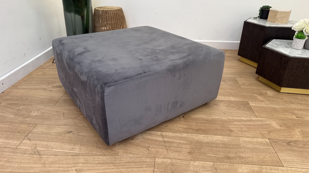 Sofology Titan Designer Footstool in Steel