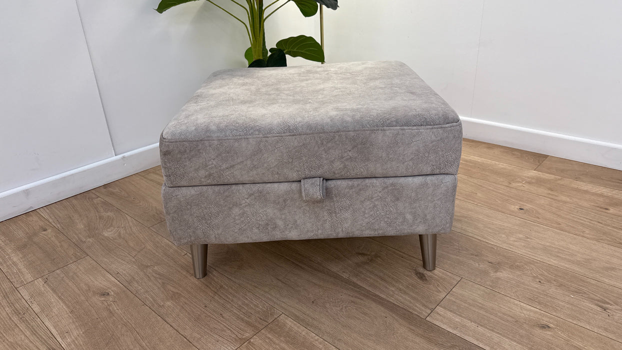Sofology The Hackney Fabric Storage Footstool Memory Foam in Lifestyle Dapple Fabric Marble