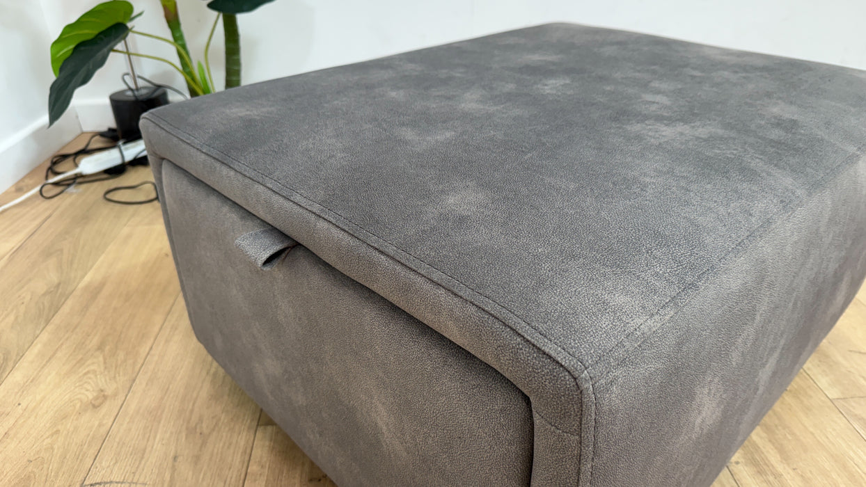 Sofology Premiere Fabric Designer Storage Footstool in Lifestyle Flecked Mocha