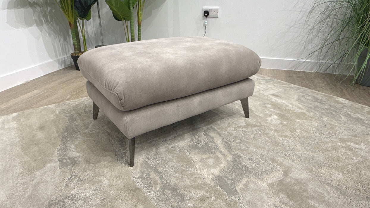 Sofology Adler Fabric Designer Footstool in Lifestyle Mottled Marble