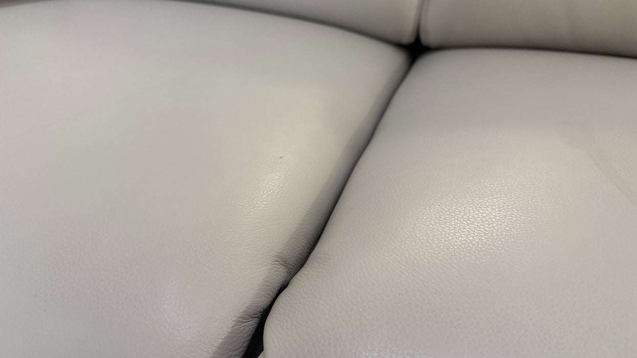 Sofology The Benz Leather 2 Seater Power Recliner/Headrest in Trusty Sheen Lead Grey