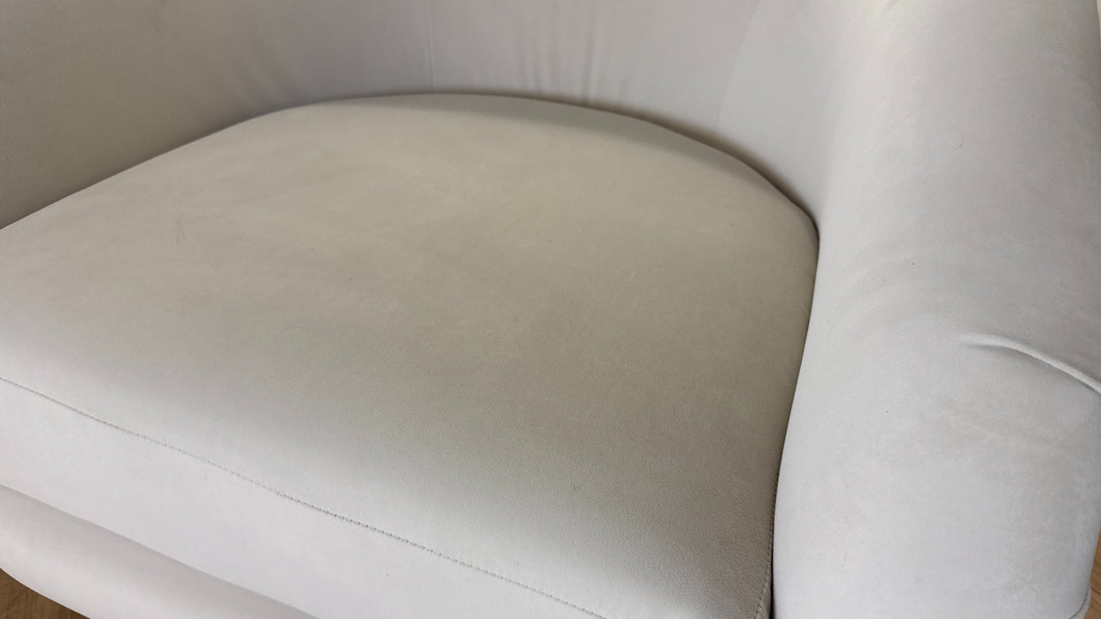 Sofology The Oscar Fabric Accent Chair in Super Matt Velvet Ecru