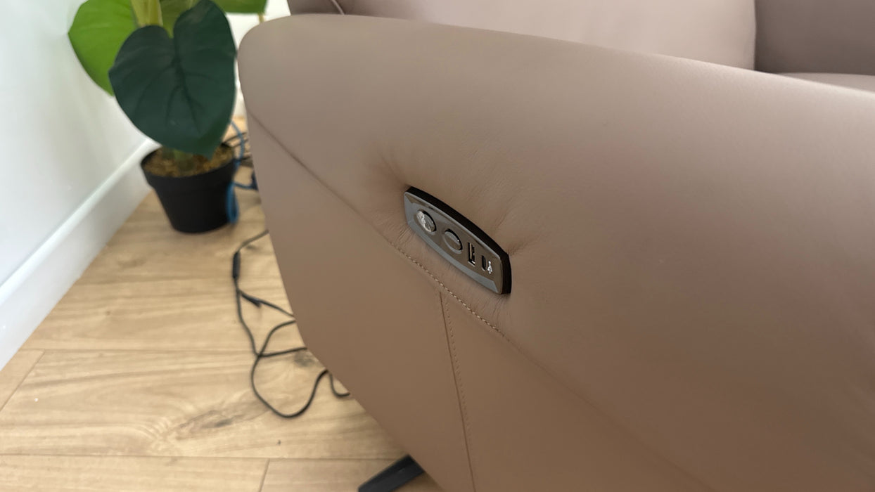 Sofology The Monroe Recliner Chair in Trusty Matt Leather Mushroom