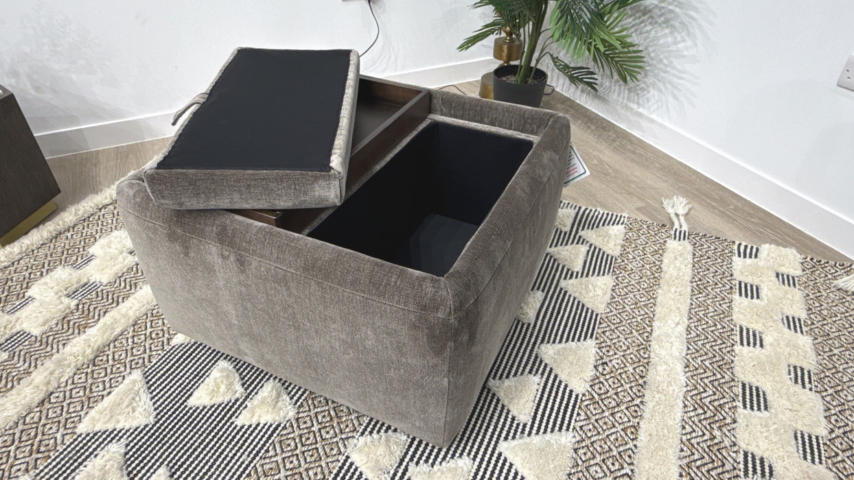 Sofology Emme Designer Storage Footstool in Montreal Mole