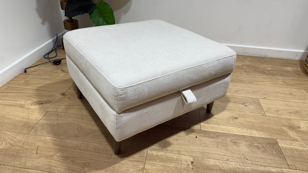 Sofology The Hackney Fabric Storage Memory Foam Footstool in Linen Look Chenille Mist