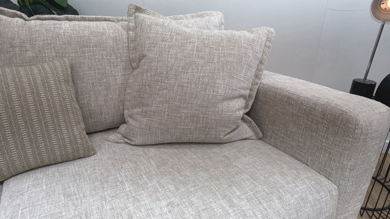 Sofology Cove Fabric 3 Seater in Artisan Chenille Ecru Mix