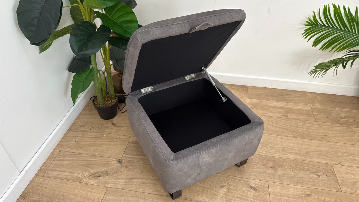 Sofology The Ravello Fabric Designer Storage  Footstool in Mocha