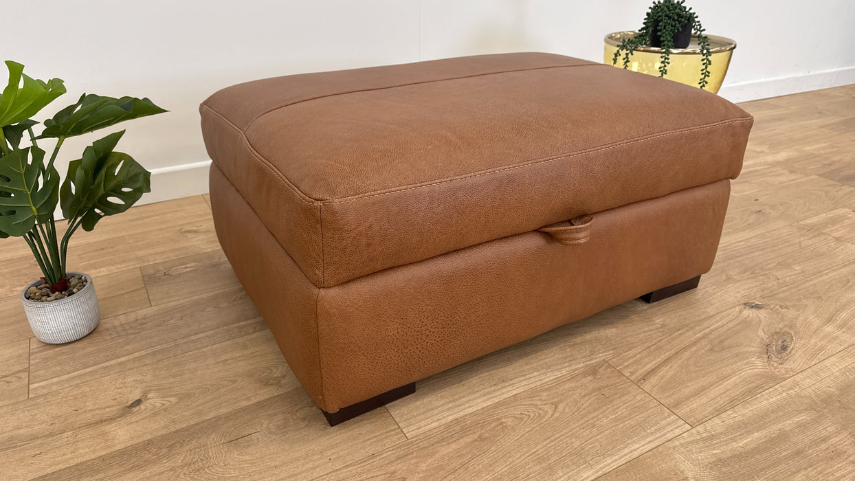 Mazzini Footstool - Storage - Apollo Tan