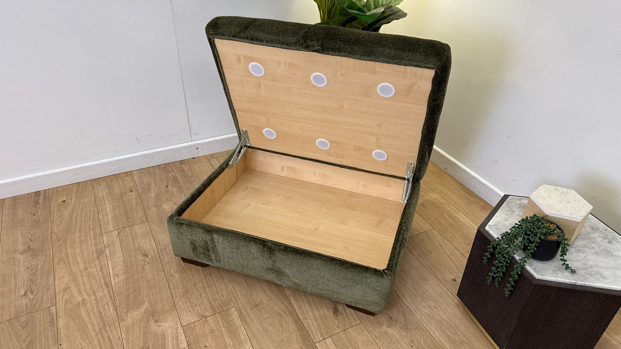 DFS Dunstable Storage Footstool in Green