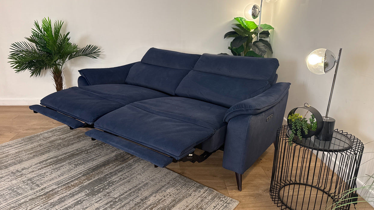 Sofology The Arlo Fabric 2.5 Seater Power Recliner in Lifestyle Flecked Navy