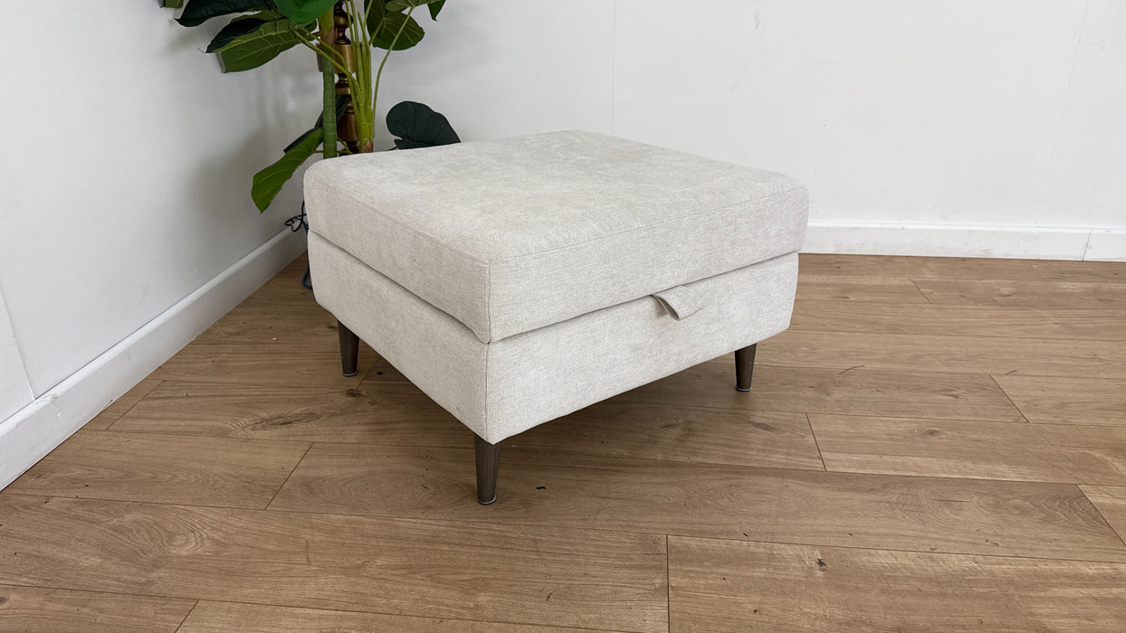 Sofology The Hackney Fabric Storage Memory Foam Footstool in Linen Look Chenille Mist