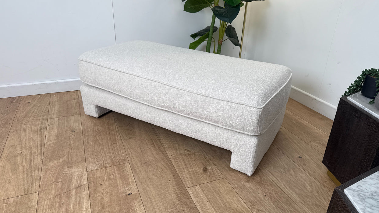 DFS The Huxham Fabric Footstool in Boucle Natural