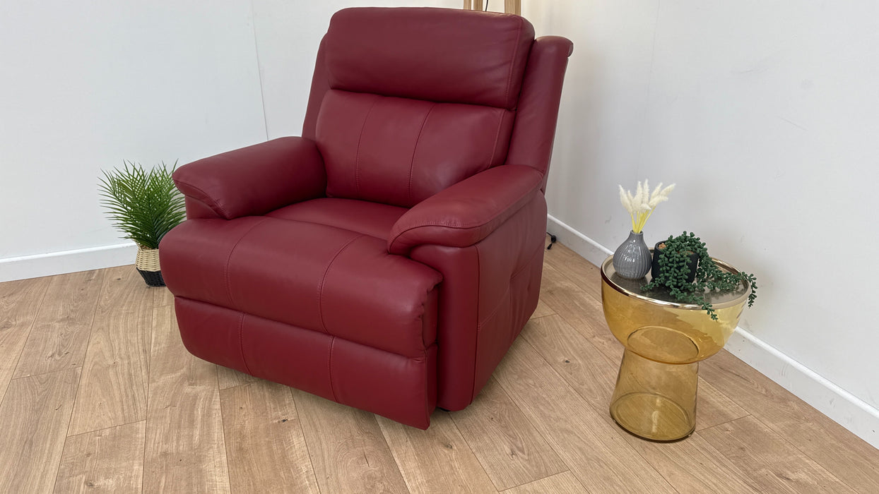 Gracie Leather Chair - Cranberry