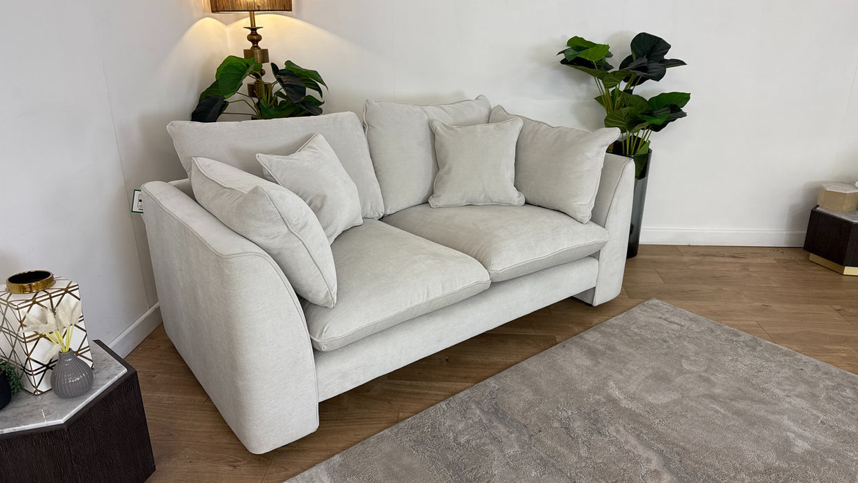 Sofology The Ziggy Fabric 2 Seater in Soft Textured Chenille Ecru