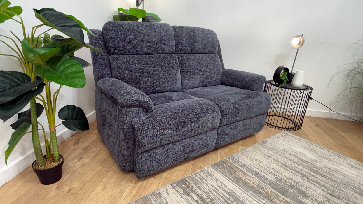 Sofology Gracie Fabric 2 Seater in Hopsack Chenille Midnight