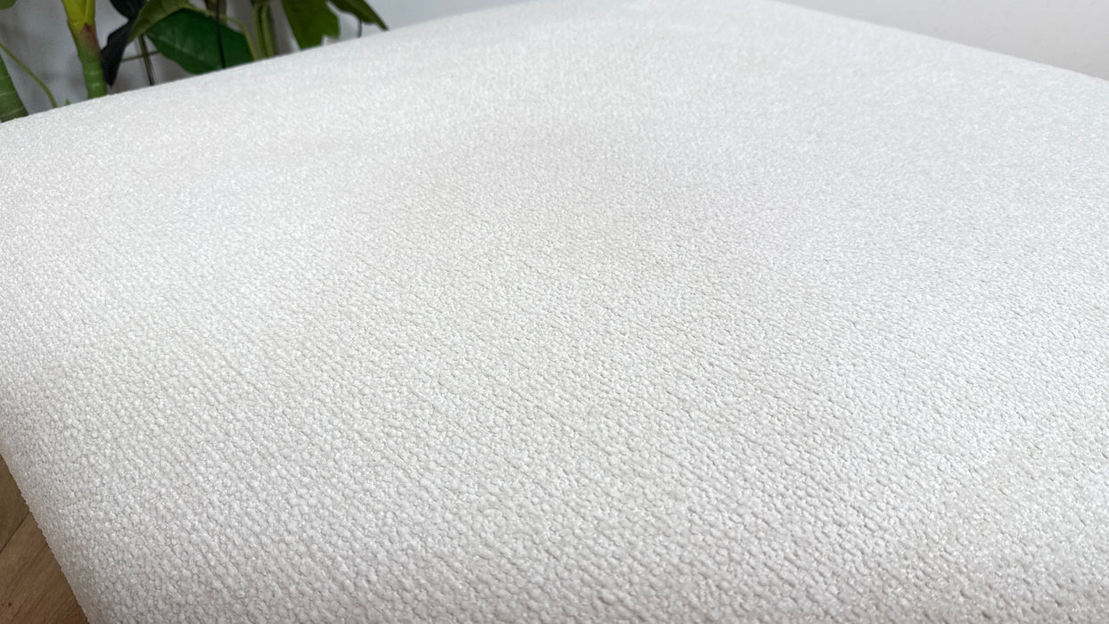 Sofology Westwood Fabric Footstool in Soft Boucle Ecru