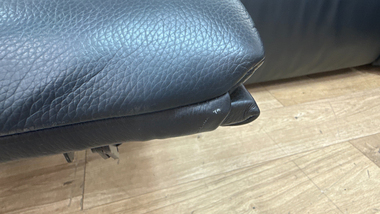 Sofology Premiere Leather 3 Corner 1.5 Power Recliner/Headrest in Trusty Embossed Jet Black