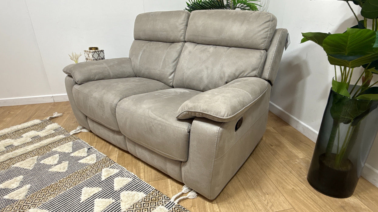 DFS Emery 2 Seater Fabric Manual Recliner in Misty