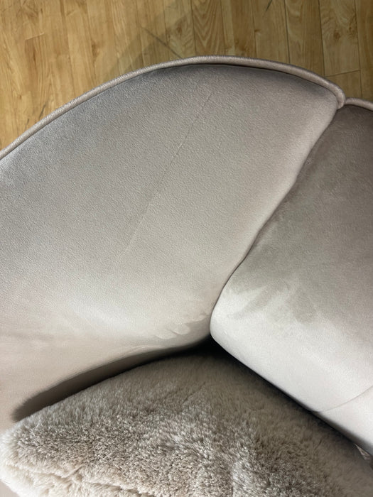 Fitzrovia 2 Seater Matt Velvet Stone Fabric (WA2)