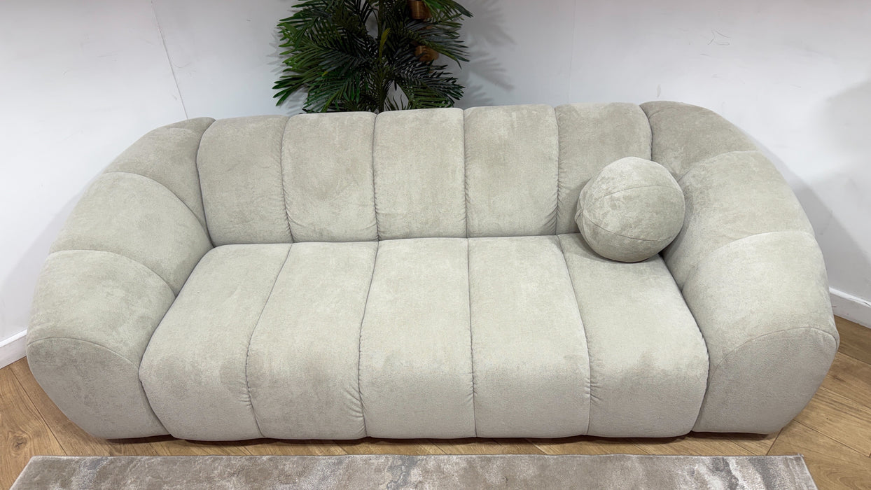 Sofology Waldorf Fabric 3 Seater in Soft Sherpa Stone Mix