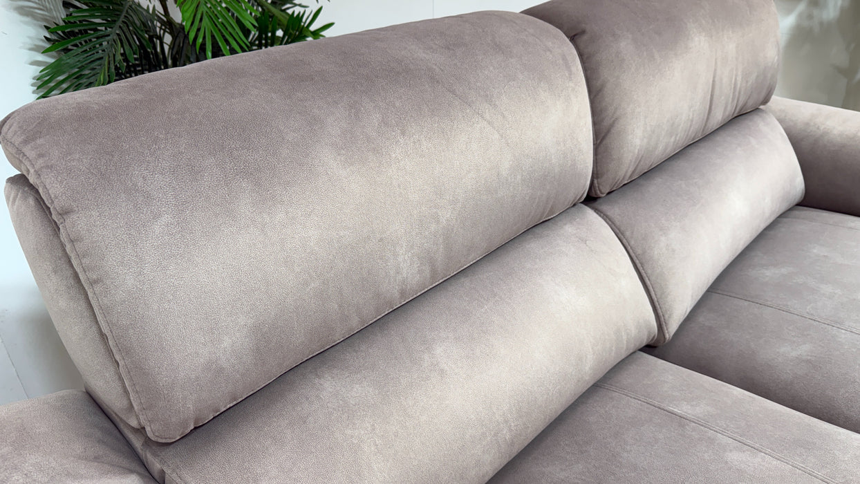 Sofology Bailey Fabric 2.5 Seater Power Recliner/Headrest in Lifestyle Flecked Nutmeg