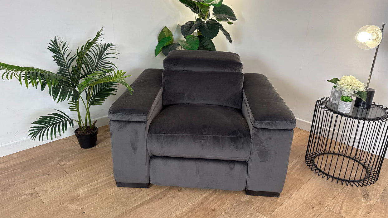 Hike Fabric Power Recliner + Storage