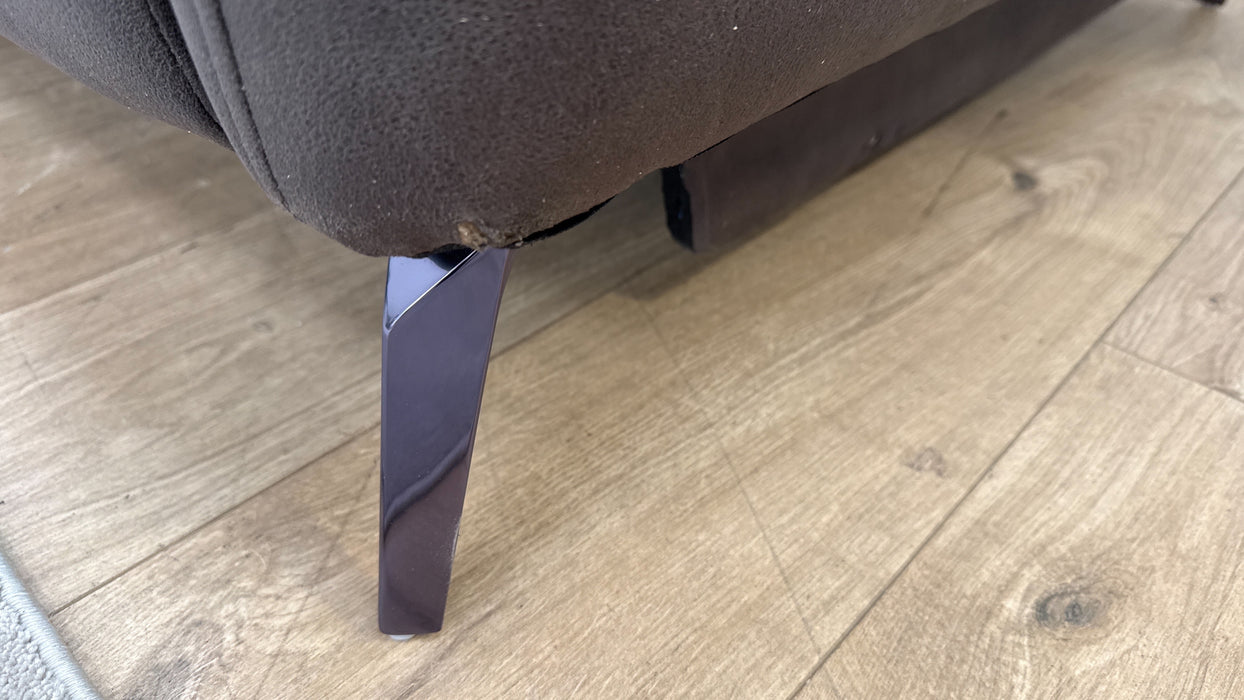 Sofology The Missouri 1 Corner 3 Fabric Recliner Sofa in Lifestyle Embossed Cappuccino