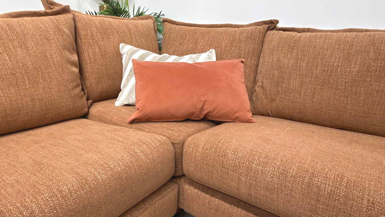Sofolog Eastwood 3 Corner 3 Fabric Sofa in Pumpkin Jaeger Mix