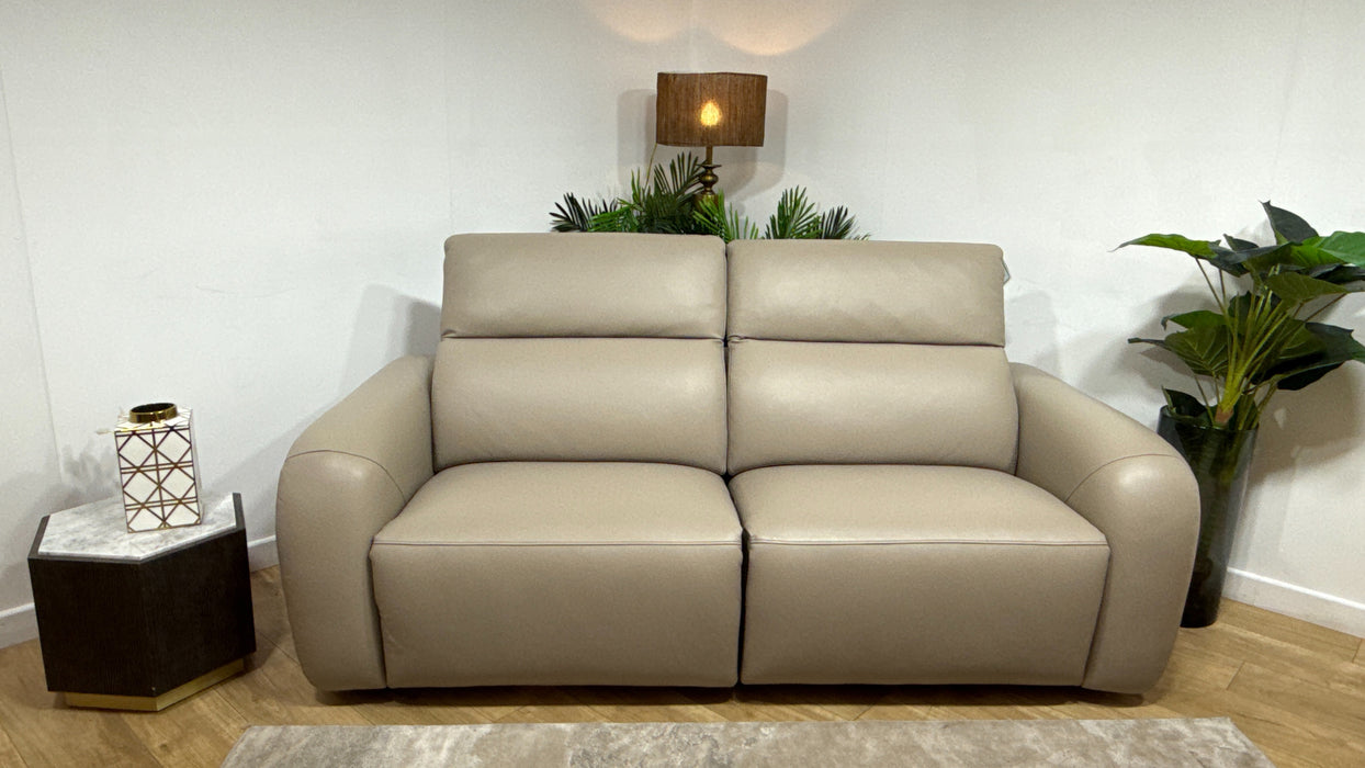 Sofology Drift Leather 2.5 Seater in Trusty Embossed Stone