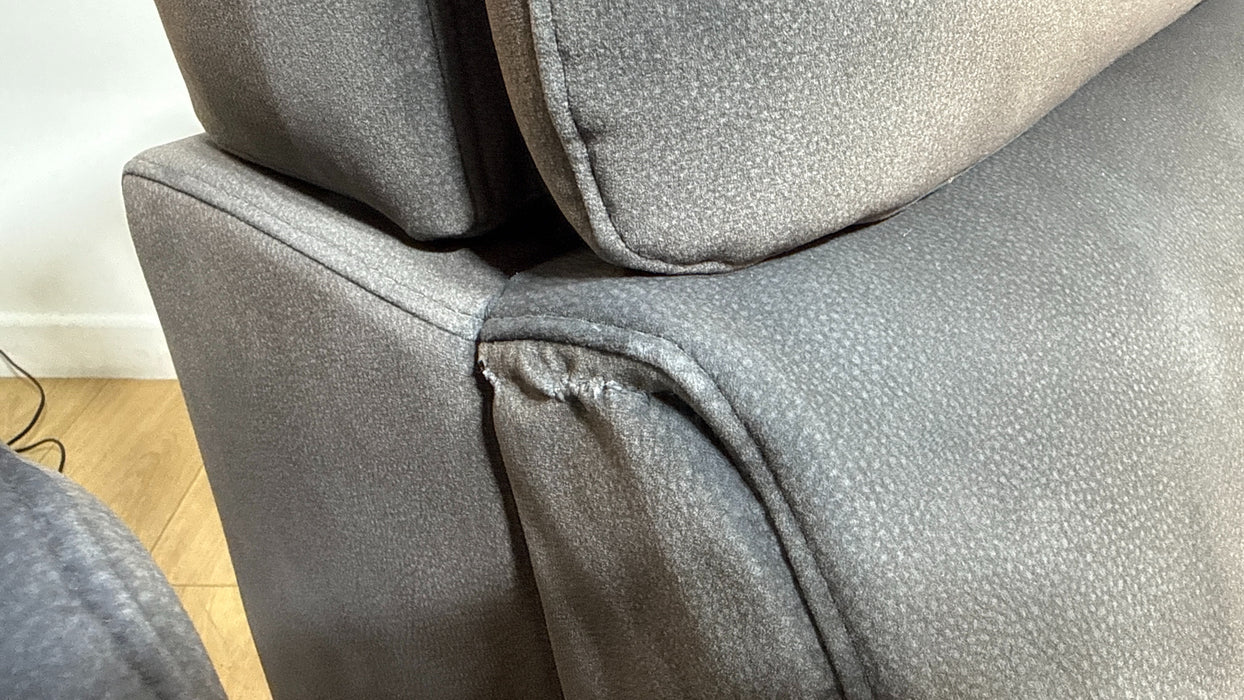 Sofology Illinois Fabric 3 Seater Chaise in Lifestyle Mottled Charcoal