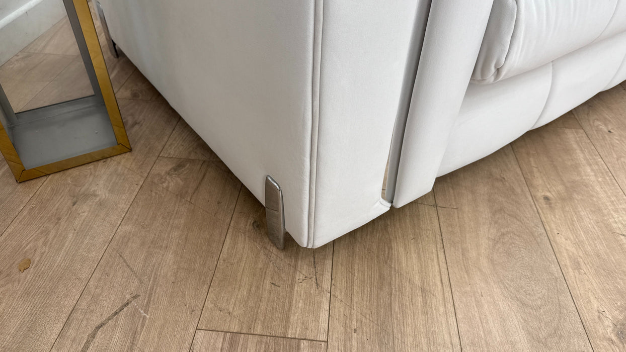 Sofology The Oscar 3 Seater Fabric Sofa in Super Matt Velvet Ecru All Over