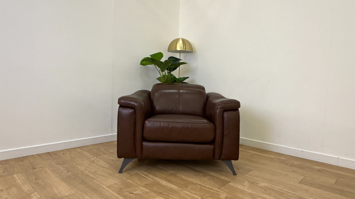 Sofology Ezra Leather Chair in Trusty Sheen Chocolate
