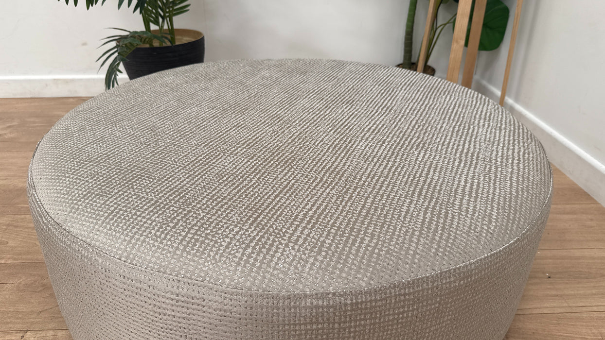 Sofology Ascot Fabric Designer Footstool in Natural