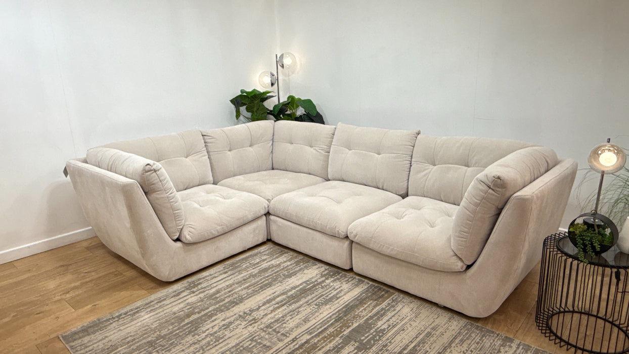 Sofology Cocoon Fabric 1 Corner 3 in Relaxed Chenille Cotton