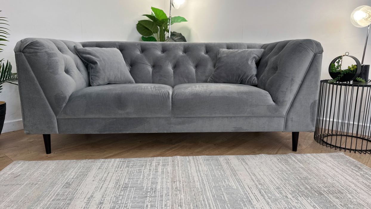 Sofology Bridgerton Fabric 3 Seater in Etched Velvet Slate