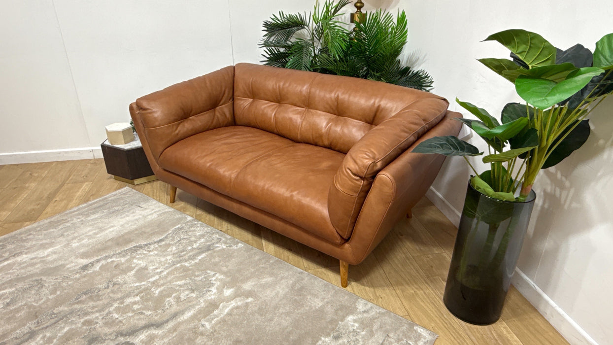 Sofology Hygge Leather 2 Seater in Relaxed Soft Tan